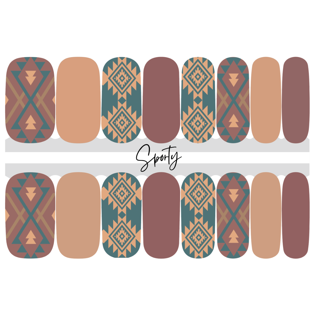 Arizona Aztec Nail Stickers | Western Nail Stickers | Western Accessories for Women