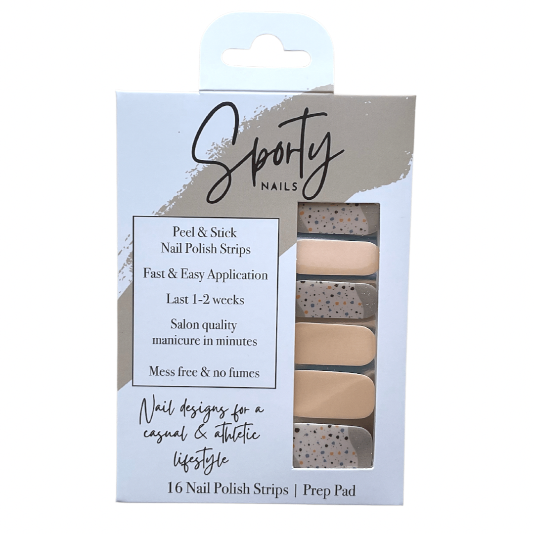 neutral nail wrap design in package.