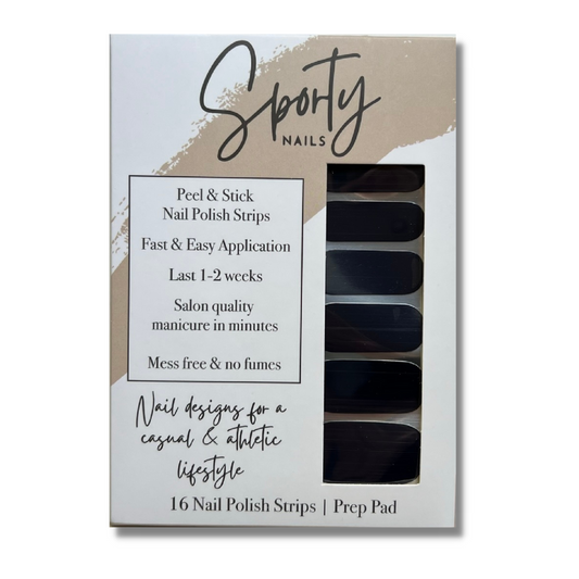 Navy nail polish strips for a dark, rich manicure.