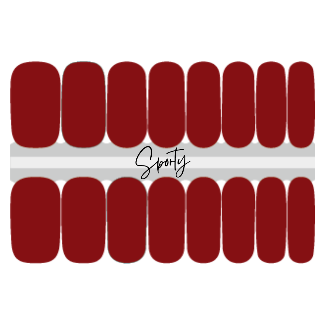 Dark red nail polish strips for a fast and easy manicure without the smudges of regular nail polish!