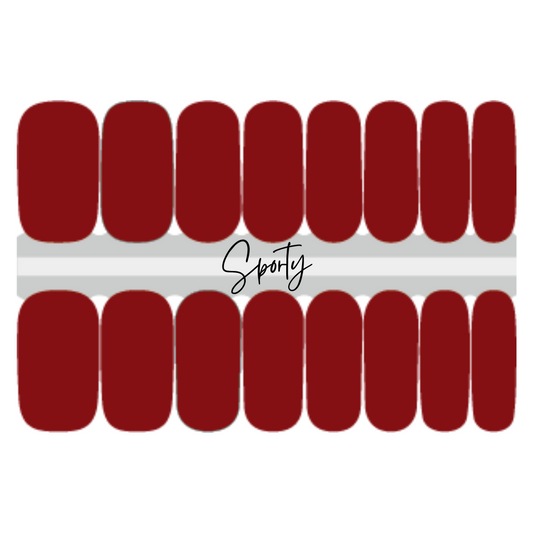 Dark red nail polish strips for a fast and easy manicure without the smudges of regular nail polish!