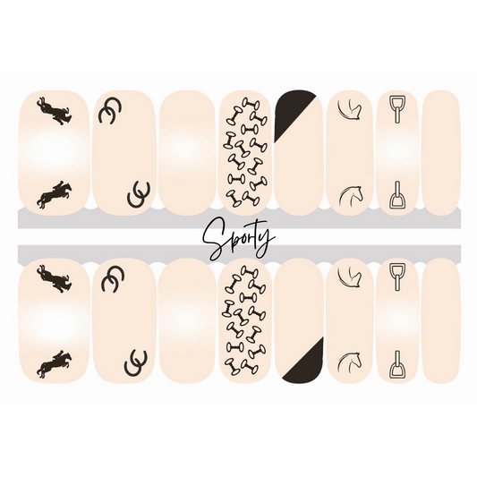 Equestrian nail wraps.  Gifts for equestrians.  Best gift for horse lover.  Gift ideas for horse trainer.  Horse themed apparel. 