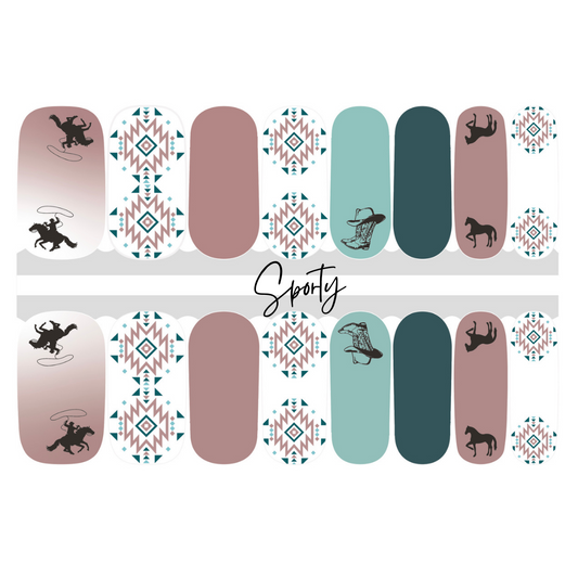 aztec theme nail designs for equestrian lovers, a perfect gift for equestrians