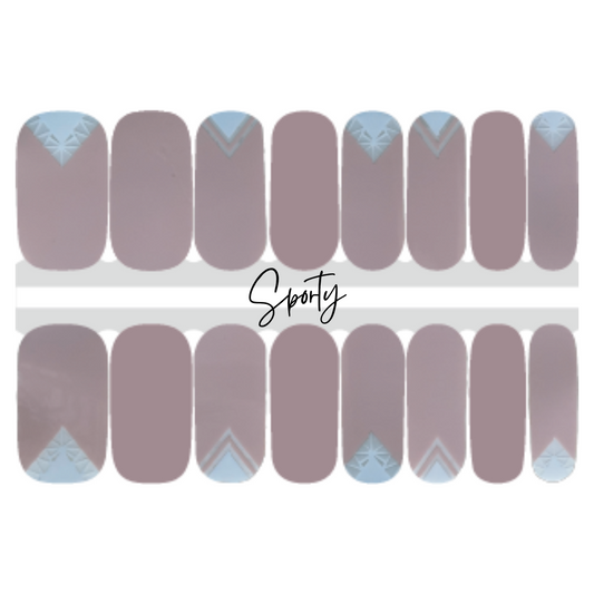 a modern twist on a french manicure, neutral nail wrap design, classy, everyday nail style