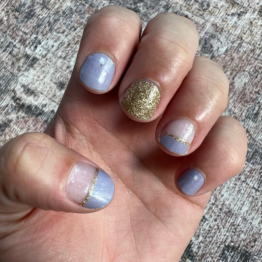 Golden Rule Nail Wrap | Gold Glitter Nail Wrap | Home Manicure